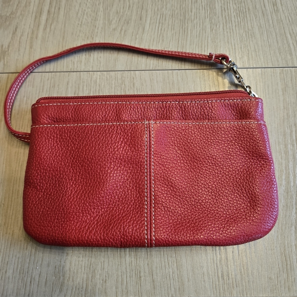 Soprano Red Leather Wristlet